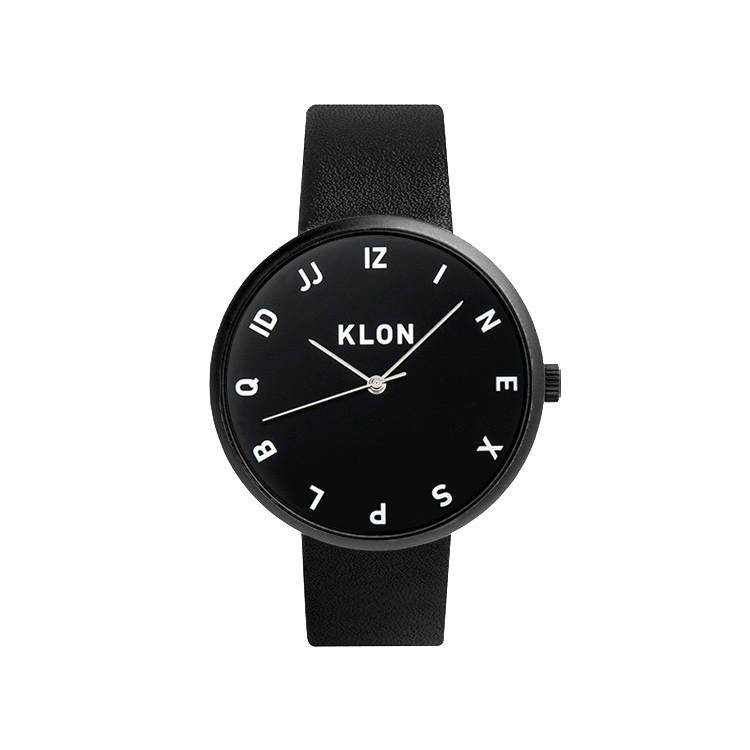 腕時計 メンズ レディース ギフト ウォッチ KLON MOCK NUMBER BLACK