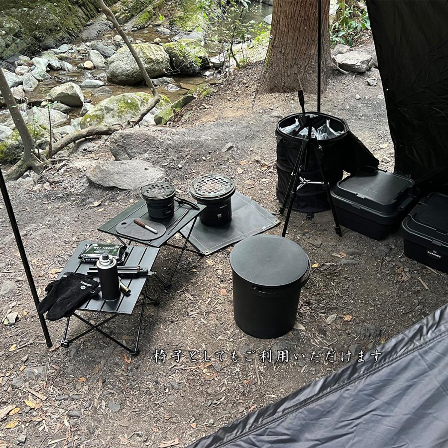 KURONOSセレクト 七輪ケース 収納箱 ハードケース 座れるバケツ JEJア