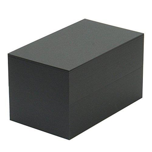 全ての ブラックカード 名刺サイズ用紙 ケンラン 400kg 黒 特厚 約0.5mm/枚 1000枚　50枚×20箱 名刺、カード用紙