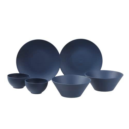 残りわずか 在庫限り超価格 Rebirth リバース 和食器シリーズ 食器セット 6点 B 2人用 プラスチック 日本製 軽い 割れにくい 電子レンジ 食洗機対応 ネイビー おしゃれ人気