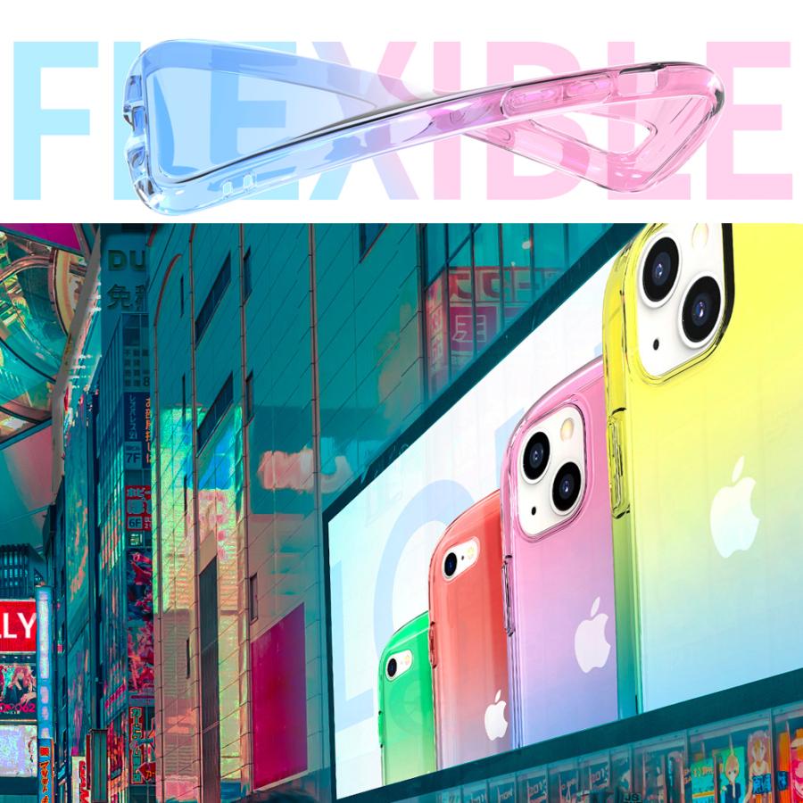 iPhone14 Pro ケース ProMax Plus 耐衝撃 ガラスフィルム iFace Look in Clear Lolly ドットコーティング グラデーション TPU ワイヤレス充電 |  | 02