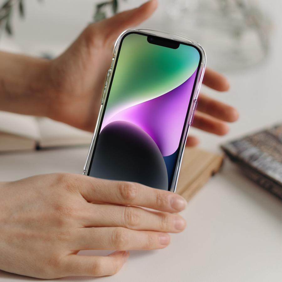 iPhone14 Pro ケース Pro Max Plus 全面クリア 耐衝撃 ガラスフィルム iFace Look in Clear ストラップホール ドットコーティング |  | 02