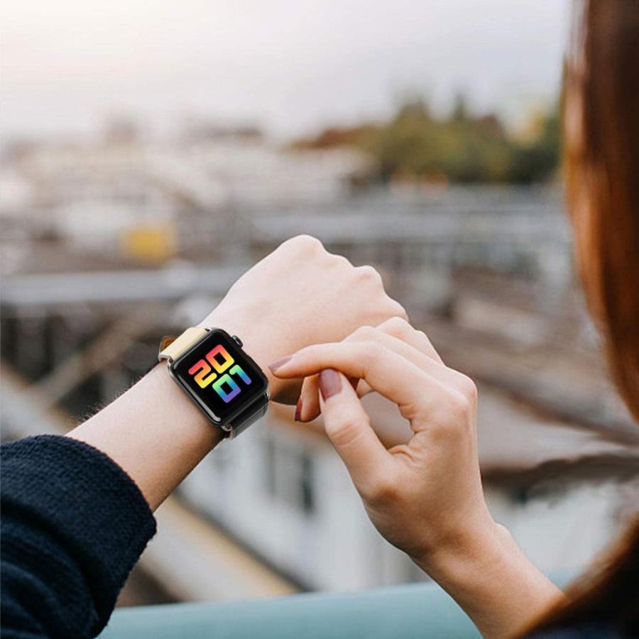 apple watch バンド Series 6 5 4 本革 二重巻き 3 2 1 SE