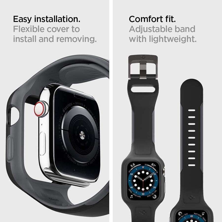 apple watch 一体型 ケース バンド シリーズ 6 SE 5 4 カバー 44