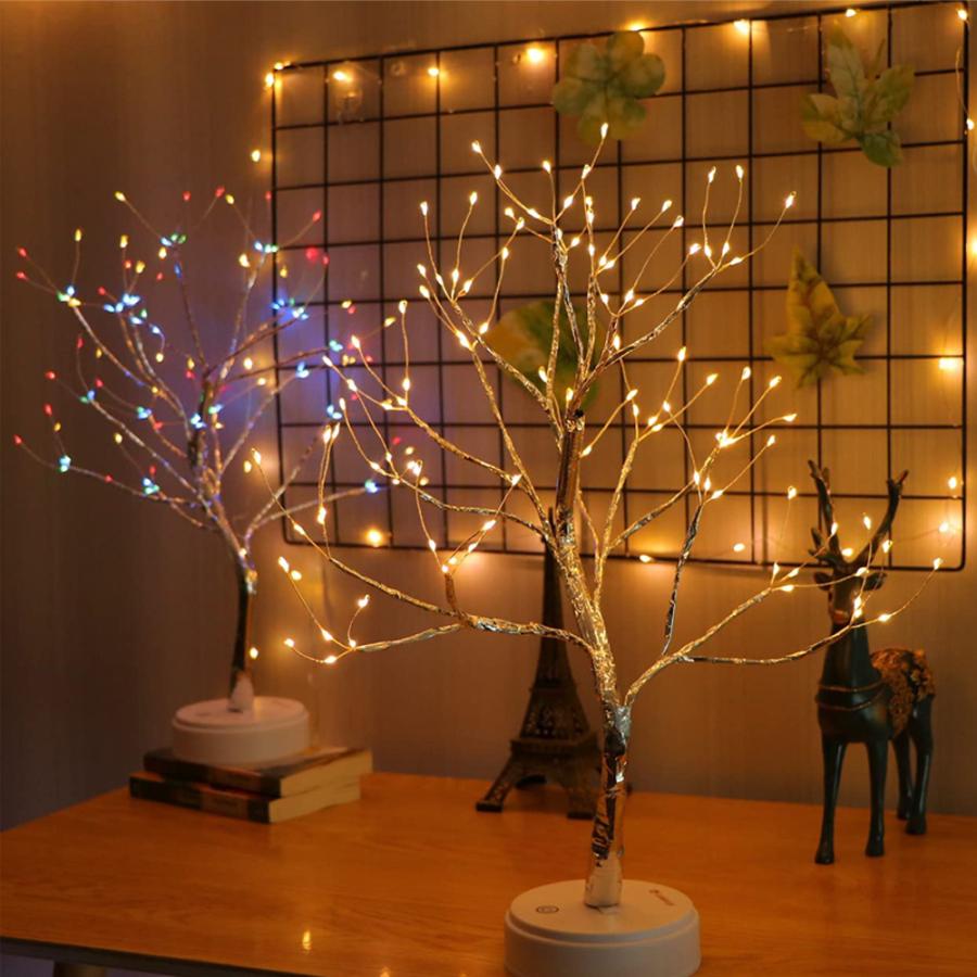 ブランチツリー 50cm 108LED マルチカラー ホワイト色 クリスマス