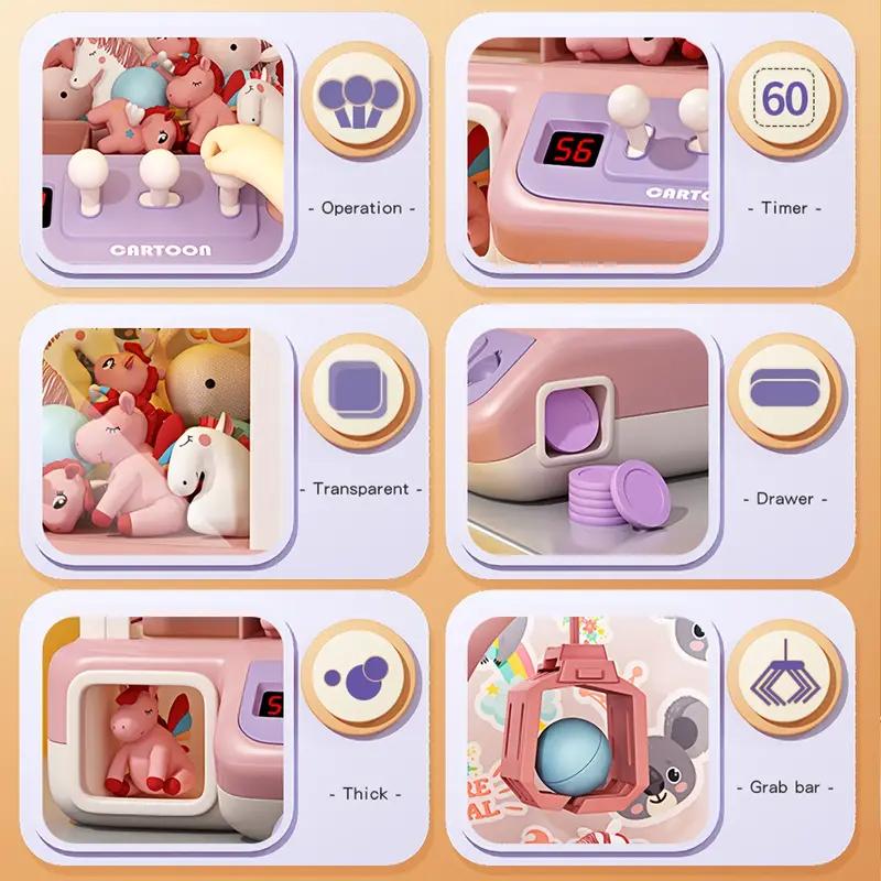 クレーンゲーム　UFOキャッチャー　おもちゃ　ぬいぐるみ付き　本体　小型 クレーンゲームおもちゃ UFOキャッチャー ミニぬいぐるみ20個