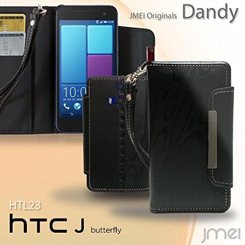 HTC j Butterfly htl23 レザー手帳ケース Dandy ワイン(柄) htc バタフライ htl23 ケース htl23 カバー｜jmei｜06