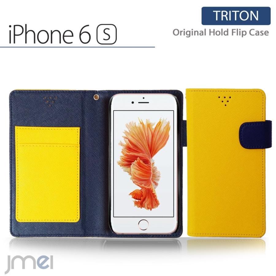 iPhone6s iPhone 6 ケース JMEI 手帳型 レザーケース TRITON イエロー iPhone 6s カバー 手帳 アイフォン6ケース アイフォン6sケース 手帳 iphone6｜jmei