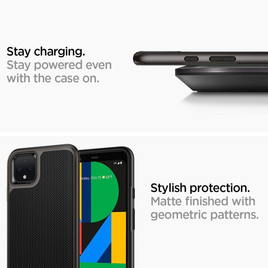 Google Pixel 4a 黒 Spigenケース付き Google Pixel 4a 黒 Spigenケース付き