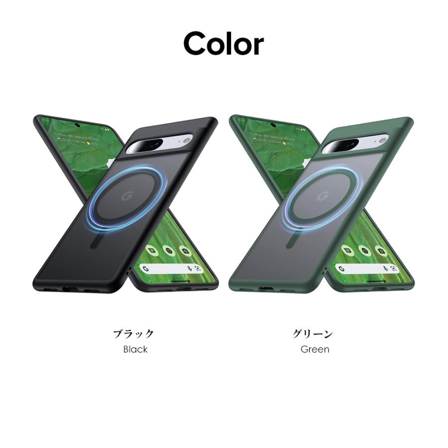 Pixel7 ケース Pro Magsafe対応 半透明 指紋防 耐衝撃 米軍MIL