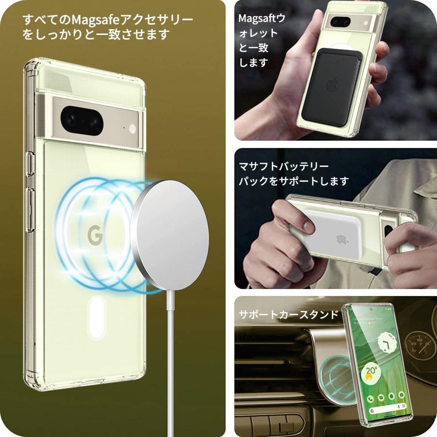 Google Pixel 7a 本体 （充電ケーブル+マグセーフ対応ケース付き） Pixel7a ケース 耐衝撃 MagSafe対応 カメラ保護 TPU Google
