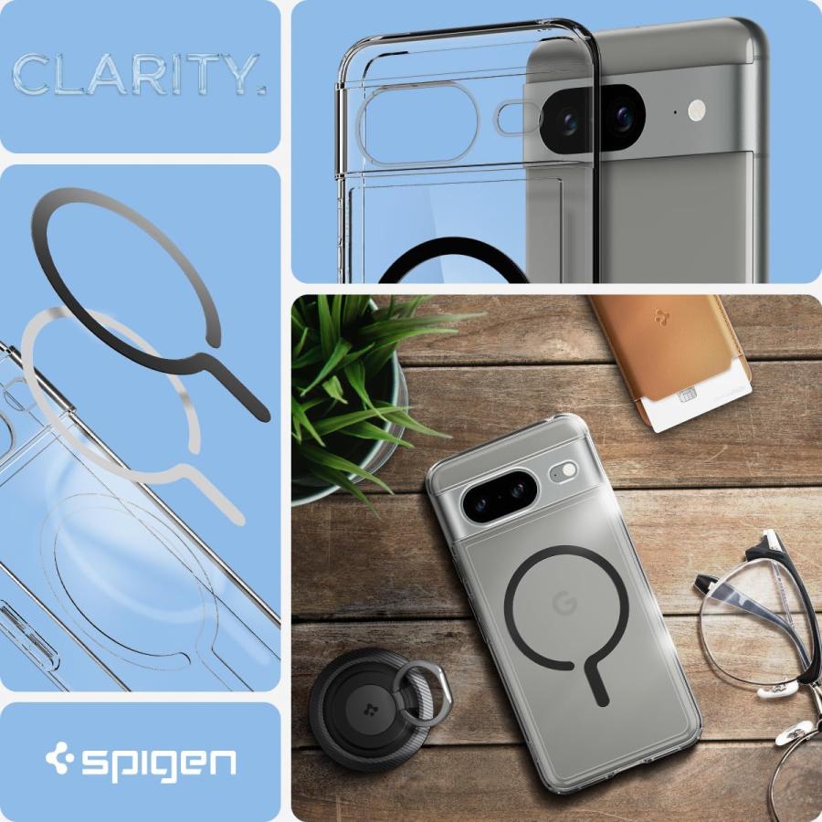 美品　Google Pixel 8 Pro /spigen 強化ガラス/ケース付 Pixel8 Pixel8Pro ケース Spigen ウルトラ・ハイブリッド ワンタップ
