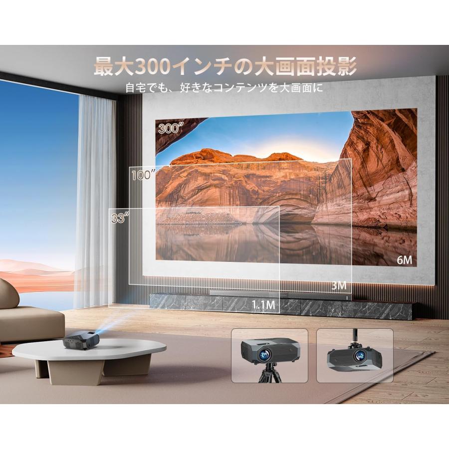 プロジェクター 1080Pネイティブ解像度 20000lm 2025最新プロジェクター 1080Pネイティブ解像度 20000lm