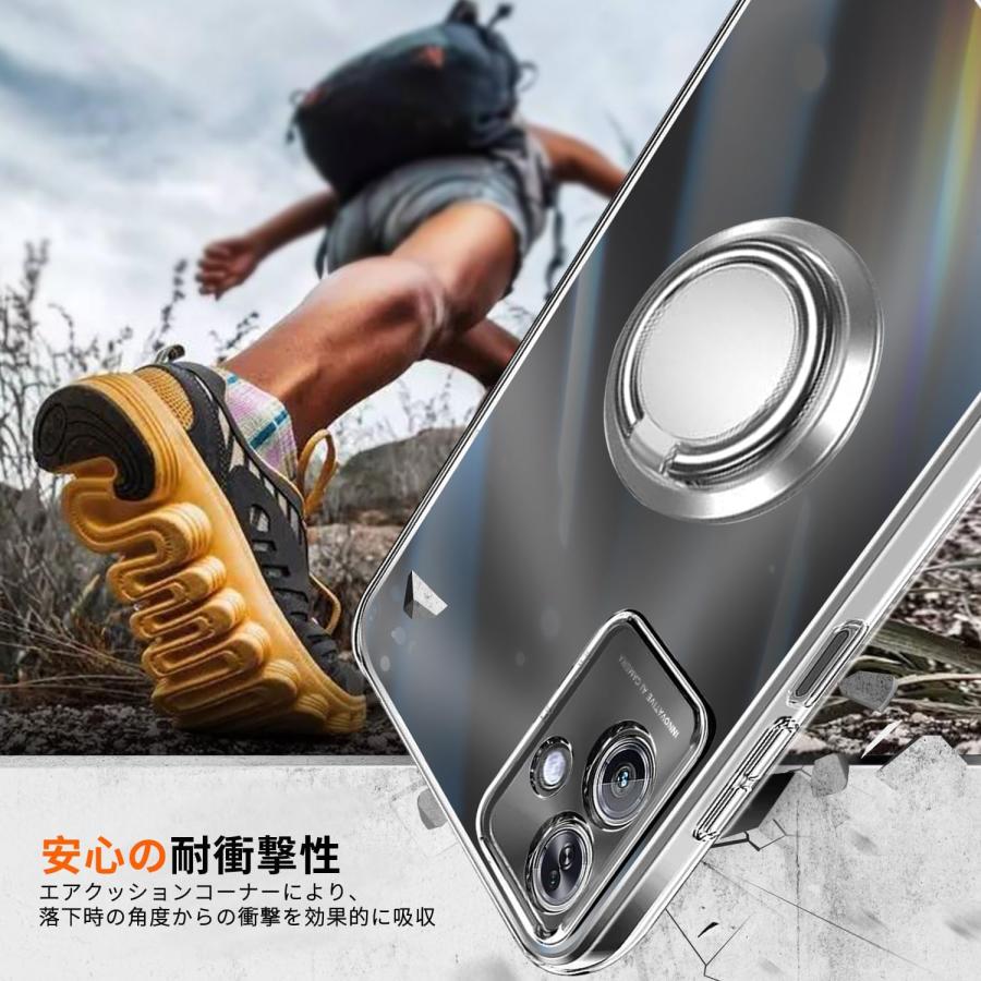 OPPO Reno11 A ケース TPU リング付き クリア 耐衝撃 OPPO Reno 11 A スタンド機能 背面透明 オッポ リノ11 カバー マイクロドット加工 車載ホルダー対応 2024 |  | 06