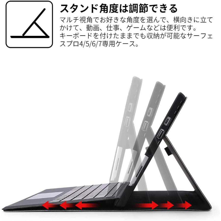 Surface Pro 7 タイプカバー ＆ 純正ペン付 サーフェイス プロ 7 Surface Pro 7 ケース 耐衝撃 ペンホルダー 全面保護ケース