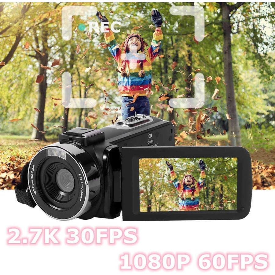 ビデオカメラ HD2.7K 1080P 60FPS 42MP 18デジタルズーム 【公式通販】