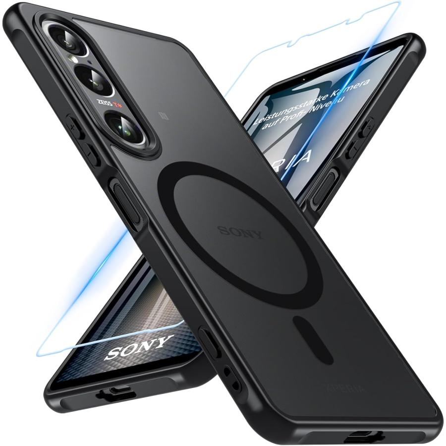 Xperia 1 VII ケース MagSafe対応 ガラスフィルム付き クリア