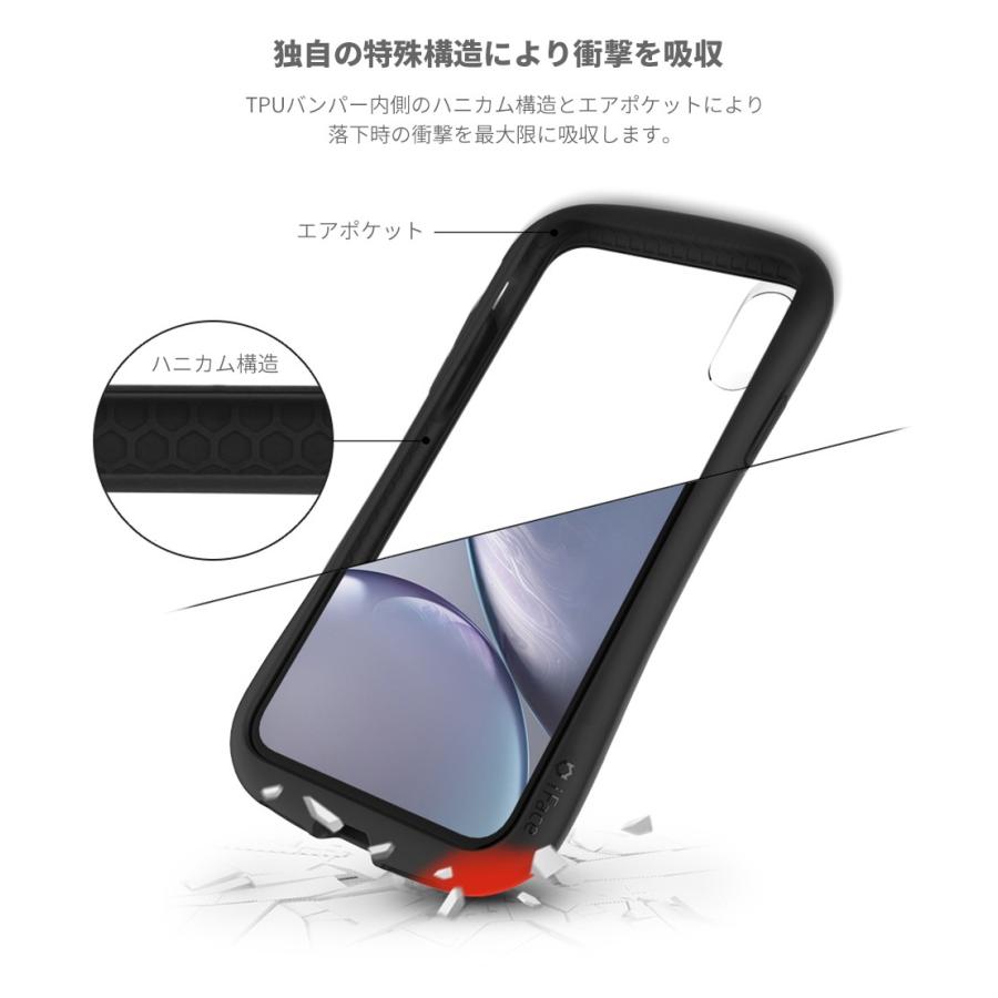 iPhone XR ケース 背面ガラス TPUバンパー iFace 新型 MIL 米軍用規格準拠 360°保護 アイフェイス Reflection 耐衝撃 スマホケース ストラップホールあり｜jmei｜04