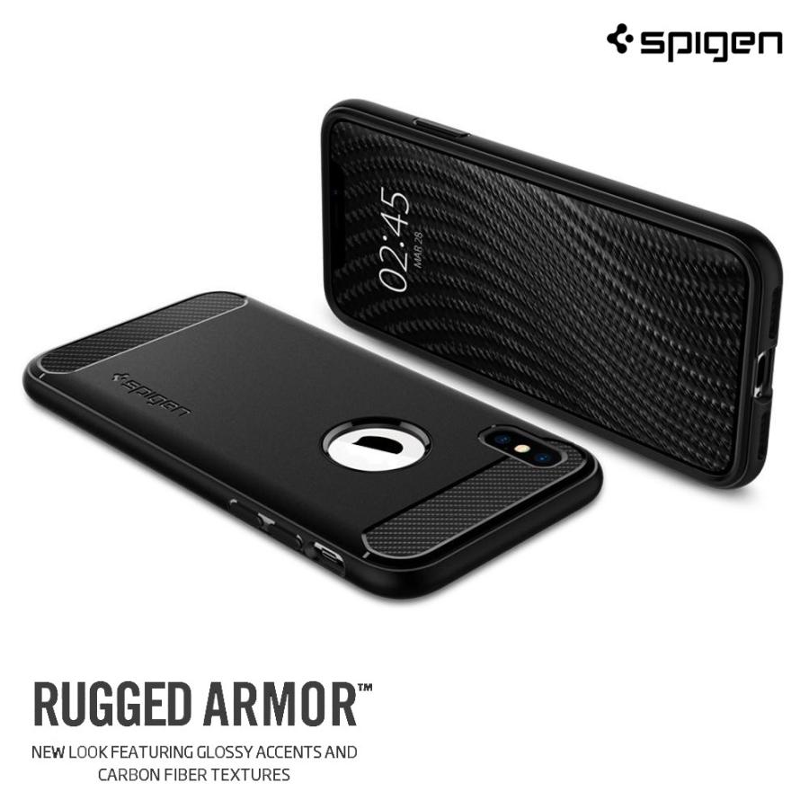 iPhone XS Rugged Armor Spigen 米軍MIL規格取得 Max XR ケース 360