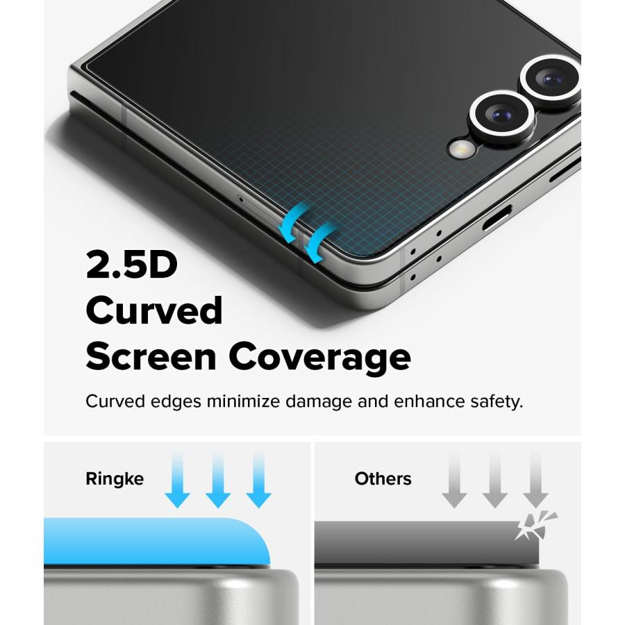 Galaxy Z Flip7 ガラスフィルム 2枚入 硬度9H 画面保護 全面保護