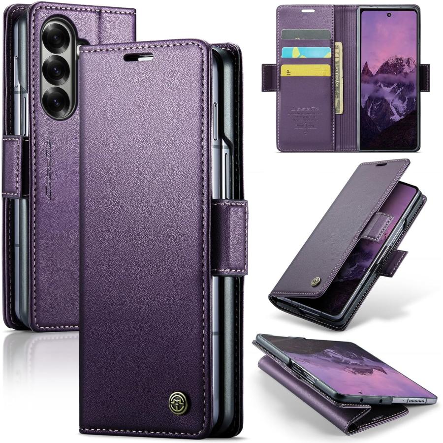 【ギャラクシー】　【no.6】羊毛フェルト Galaxy Z Fold 7 ケース 手帳型 PUレザー 携帯便利 SC-56F