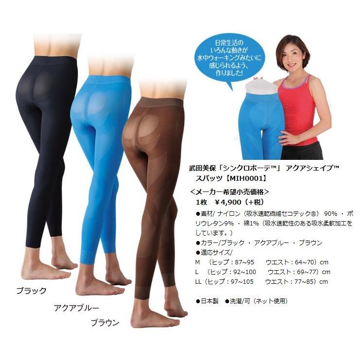 シンクロボーテ Plus+ ボディラインケア シンクロボーテ アクアシェイプ スパッツ 送料無料 武田美保