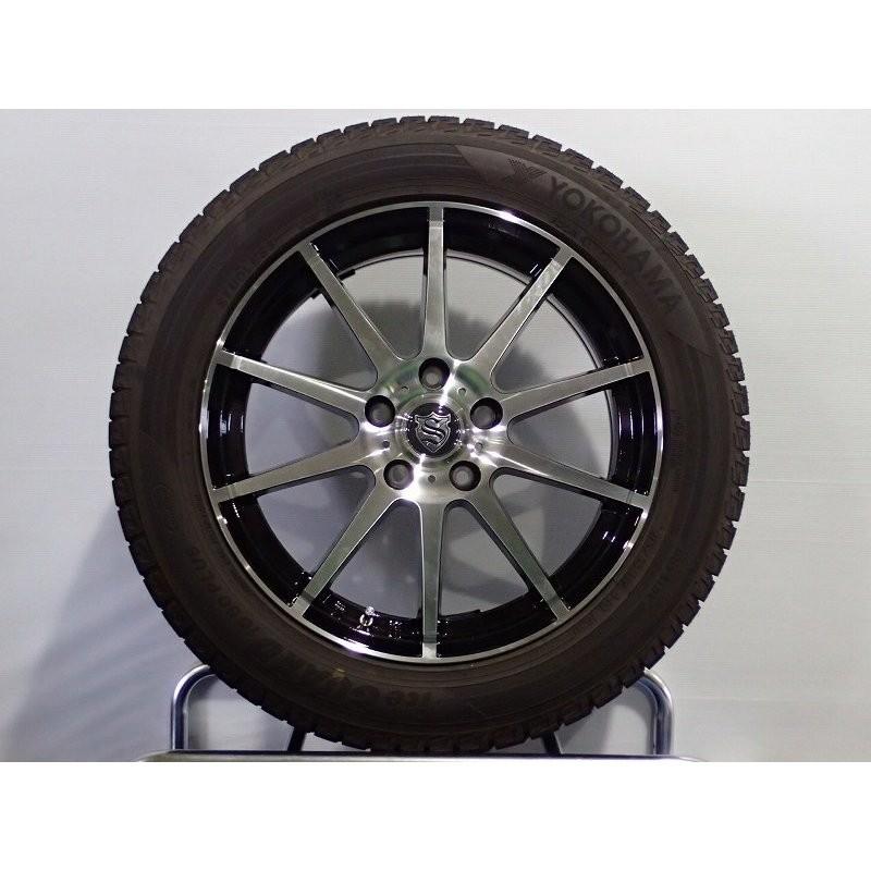 中古 スタッドレスタイヤ ホイール 4本セット 215 215 55r17 55r17 自動車 4本セット ヨコハマ アイスガードig50プラス 1770 48 5h114 3 レアマイスター ストレンジャー 17インチ