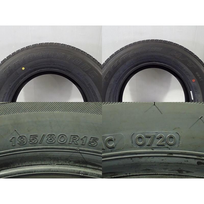 中古 195/80R15 サマータイヤ 4本セット ブリヂストン デューラーH/T684-2 15インチ中古 タイヤ 新車外し 195/80-15中古タイヤ｜jms-resalegarage｜06