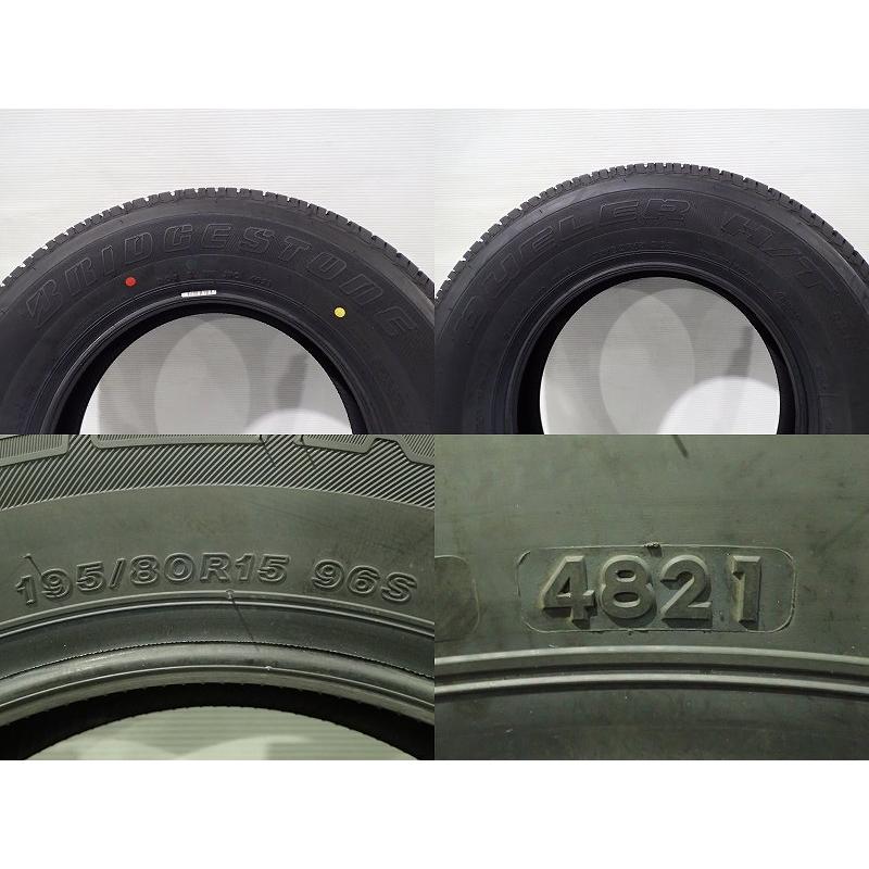 【4/25〜29P10倍】中古 195/80R15 サマータイヤ 4本セット ブリヂストン デューラーH/T684-2 15インチ 新車外し 195/80-15｜jms-resalegarage｜06