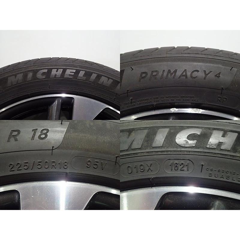 25〜29P10倍 中古 225/50R18 サマータイヤホイール4本セット ミシュラン MICHELIN プライマシー4 1870+40-5H114.3 トヨタ10系 カローラクロス 18インチ 純正 ST｜jms-resalegarage｜08