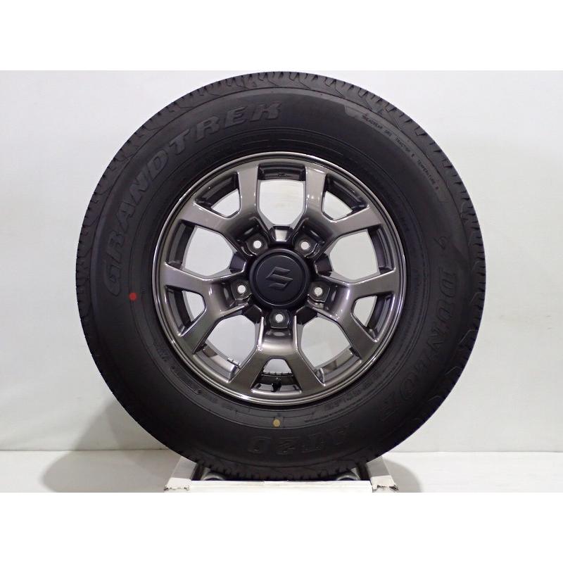 25〜31日P10倍 中古 195/80R15 サマータイヤホイール4本セット ダンロップ グラントレックAT20 スズキJB74系 ジムニーシエラ 15インチ 純正 新車外し｜jms-resalegarage｜02