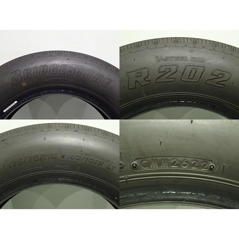 5/9〜15P10倍 中古 175/75R15 103/101NLT サマータイヤ 4本セット ブリヂストン R202 15インチ｜jms-resalegarage｜06