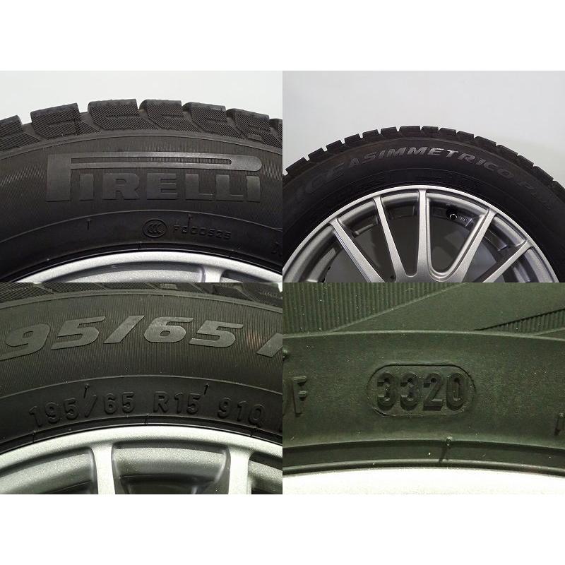 PIRELLI（ピレリ） 中古 195/65R15 スタッドレスタイヤホイール4本 