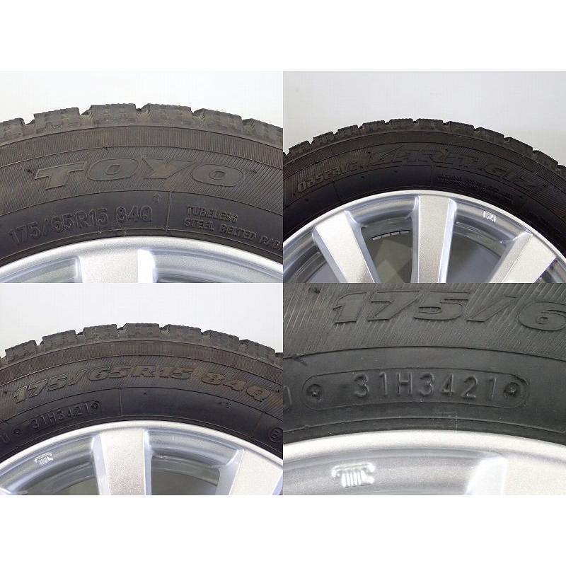 WEDS 中古 175/65R15 スタッドレスタイヤホイール4本セット トーヨー 