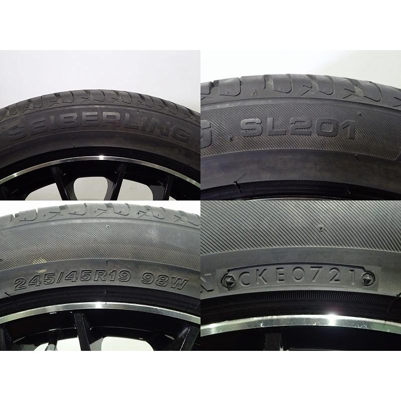 中古 245/45R19 サマータイヤ ホイール 4本セット セイバーリング 