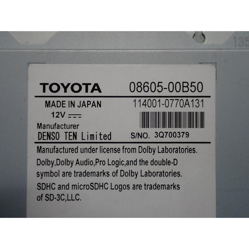 トヨタ（TOYOTA） 中古 カーナビ 7型 トヨタ純正 NSZT-W68T