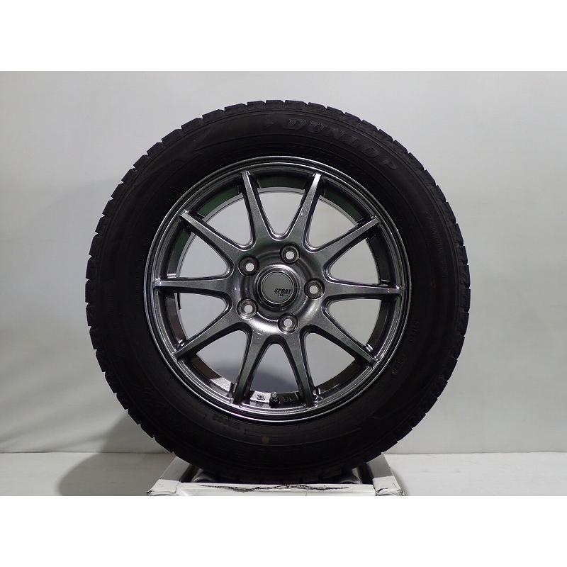 DUNLOP（ダンロップ） 中古 185/65R15 スタッドレスタイヤ ホイール 4