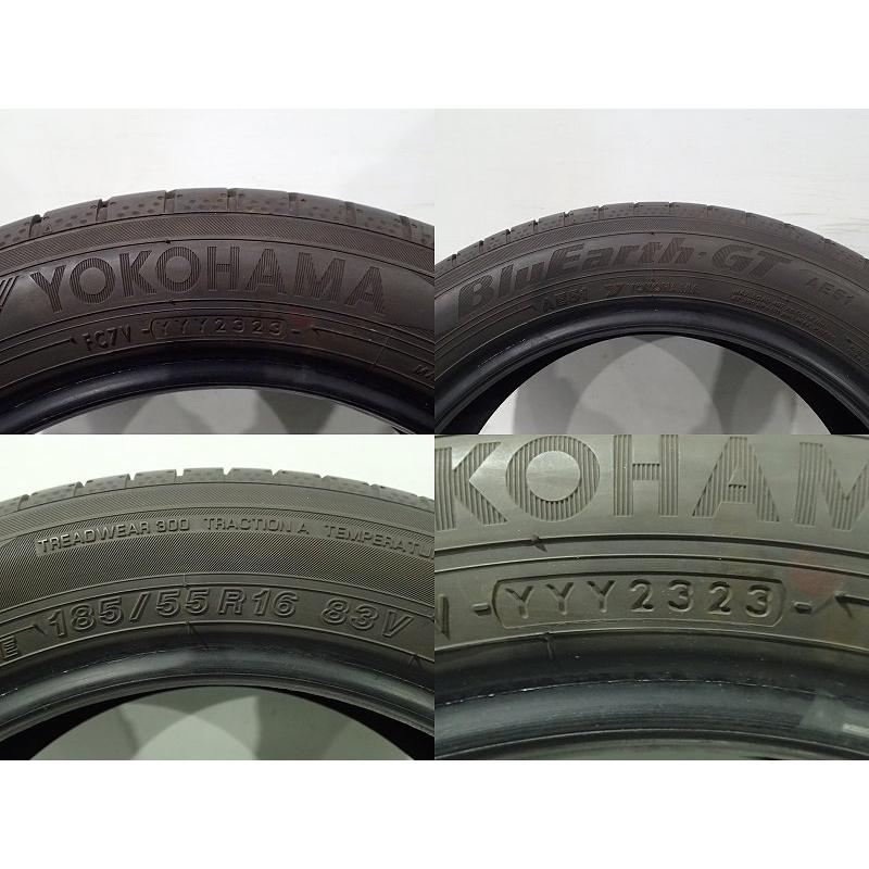 中古 185/55R16 サマータイヤ 4本セット ヨコハマ ブルーアースGT AE51