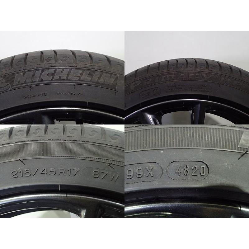 中古 215/45R17 サマータイヤ ホイール 4本セット ミシュラン プライマシーHP 1775+48-5H100 スバル ZD系 BRZ 17インチ 純正 215/45-17｜jms-resalegarage｜08