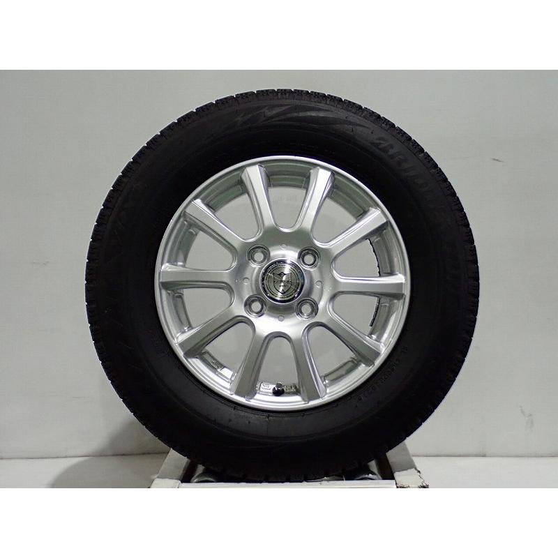 スタッドレスタイヤ4本（アルミホイール付）ブリザックVRX2 145/80R13