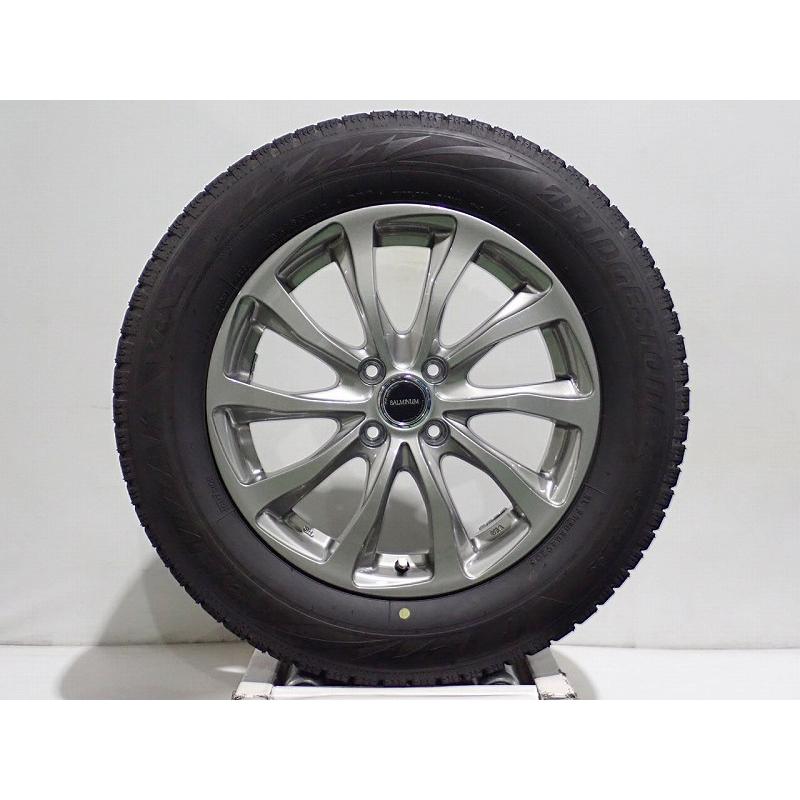 5/9〜15P15倍 中古 195/65R16 スタッドレスタイヤホイール4本セット ブリヂストン ブリザックVRX2 1660+40-4H100 ブリヂストン バルミナ 16インチ 195/65-16｜jms-resalegarage｜02