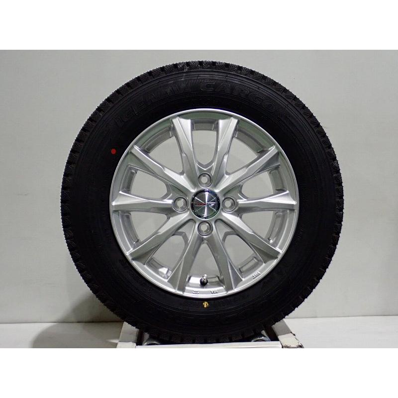 中古 155/80R14 88/86N LT スタッドレスタイヤホイール4本セット グッドイヤー アイスナビカーゴ 1450+39-4H100 ウェッズ ジョーカー 14インチ｜jms-resalegarage｜02