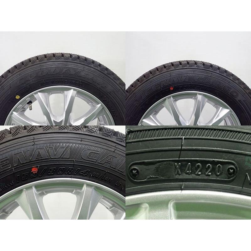 グッドイヤー（GOODYEAR） 中古 155/80R14 88/86N LT スタッドレス