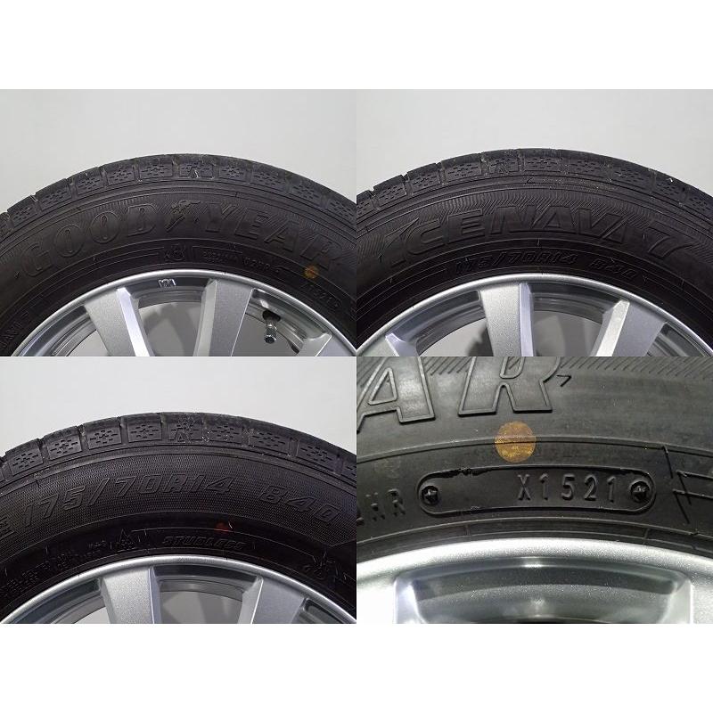 グッドイヤー（GOODYEAR） 中古 175/70R14 スタッドレスタイヤ4本 