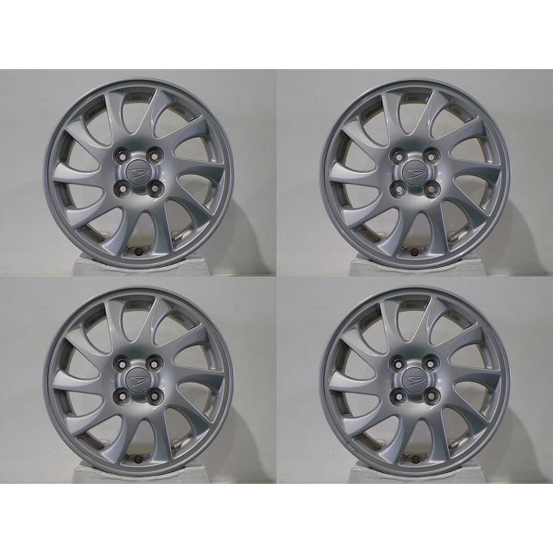 タントカスタム　L375純正15インチ シルバー　タイヤホイールセット ダイハツ（DAIHATSU） 中古 1545+45-4H100 アルミホイール 4本セット