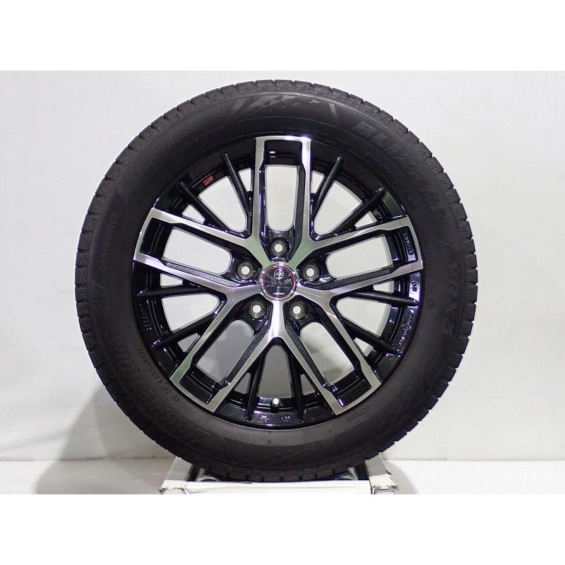 中古 215/55R17 スタッドレスタイヤホイール4本セット ブリヂストン ブリザックVRX3 1770+48-5H114.3 キョウホウ スマック 17インチ 215/55-17｜jms-resalegarage｜03