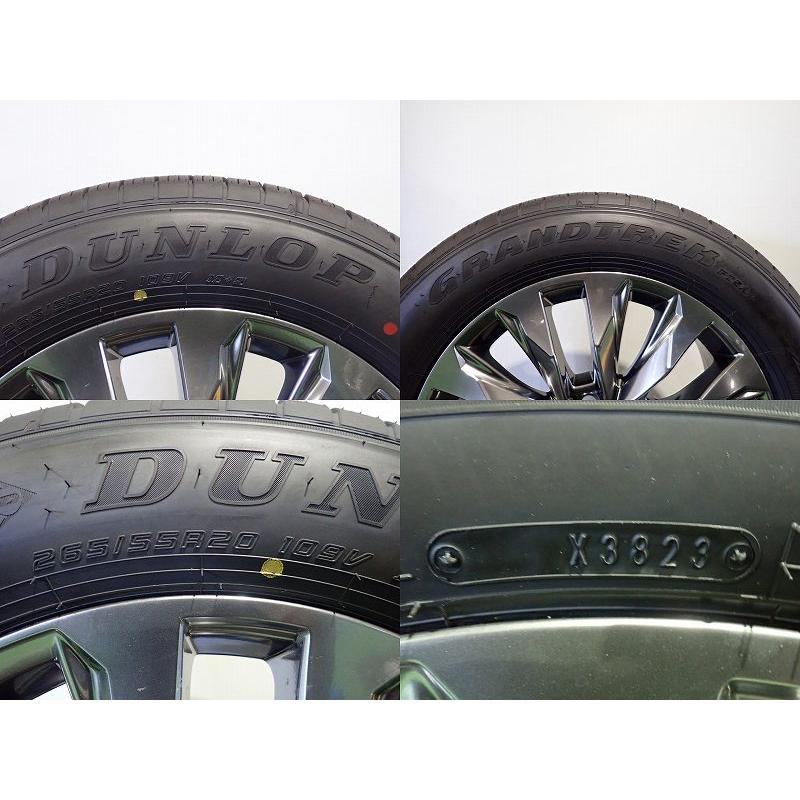 25〜31日P10倍 中古 265/55R20 サマータイヤホイール4本セット DL グラントレックPT5A 6H139.7 トヨタ 300系ランクル 20インチ 純正 ST 新車外し 265/55-20｜jms-resalegarage｜08