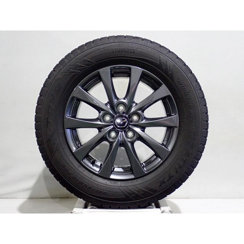 ①左後【美品】215/65R16　スタッドレスタイヤアルミセット　2025年製 マツダ（Mazda） 中古 215/65R16 スタッドレスタイヤ ホイール 4本