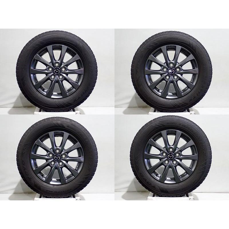 215/65R16 5穴x 114.3スタッドレスタイヤ ホイール付 4本セット マツダ（Mazda） 中古 215/65R16 スタッドレスタイヤ ホイール 4本