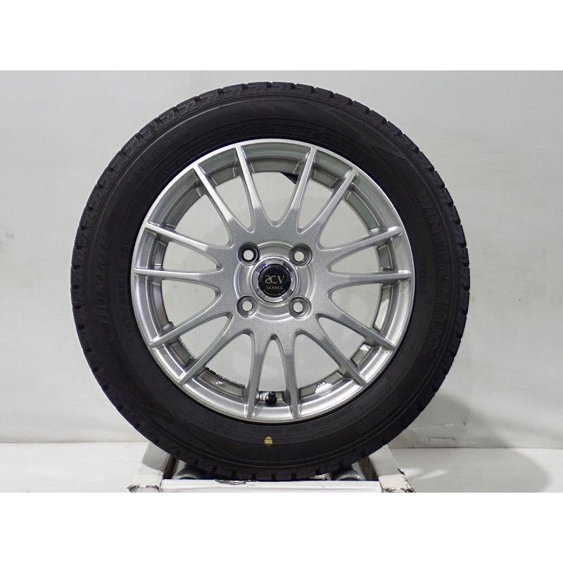 DUNLOP（ダンロップ） 中古 155/65R14 スタッドレスタイヤホイール 4本 